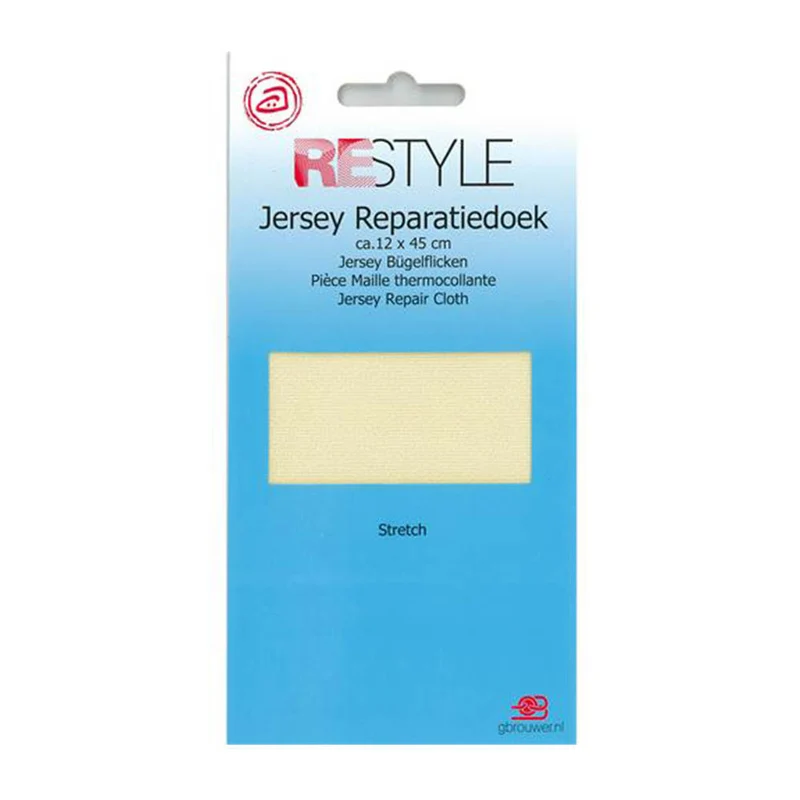 Restyle Jersey-Flicken 12 cm x 45 cm 087 Beige
