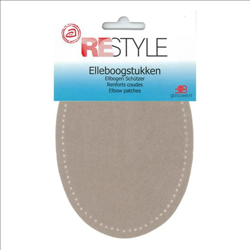 Restyle-Ellbogenschützer aus Suèdine, 14 cm x 9,5 cm, zum Aufbügeln, 004