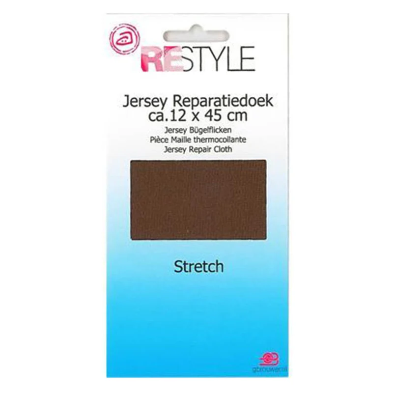 Restyle Jersey-Flickstück 12 cm x 45 cm 881 Braun