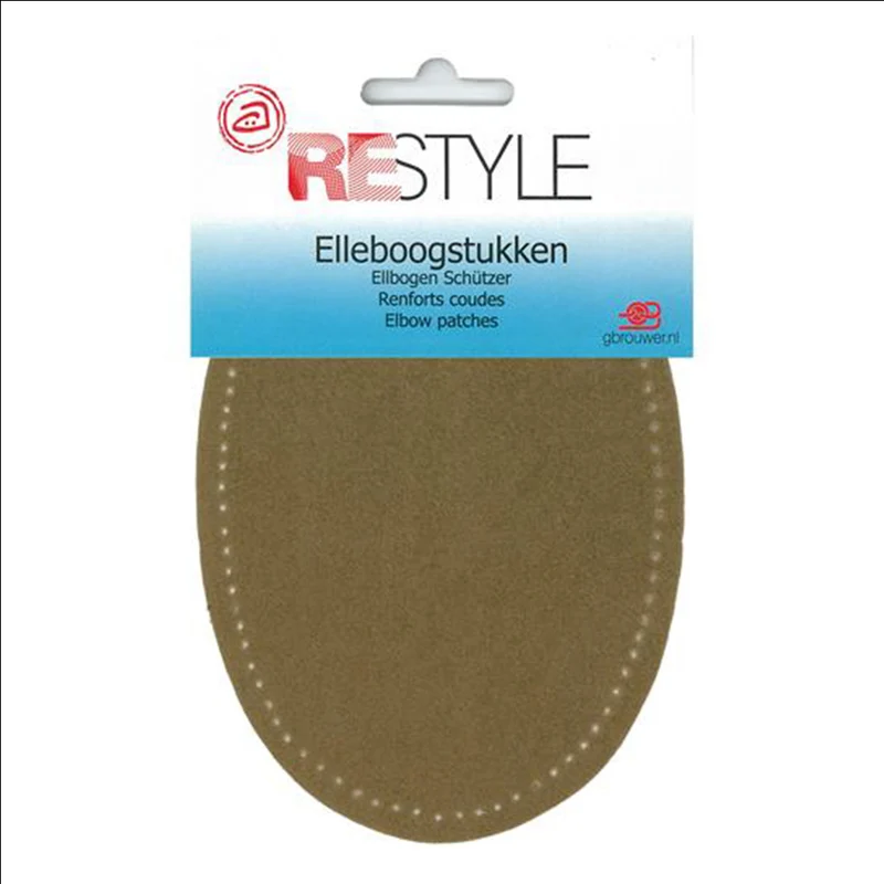 Restyle-Ellbogenschützer aus Suèdine, 14 cm x 9,5 cm, zum Aufbügeln, 542