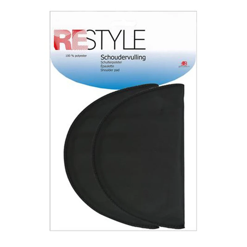 Restyle Schulterpolster, eingesetzt, 10 mm dick, 000, Schwarz