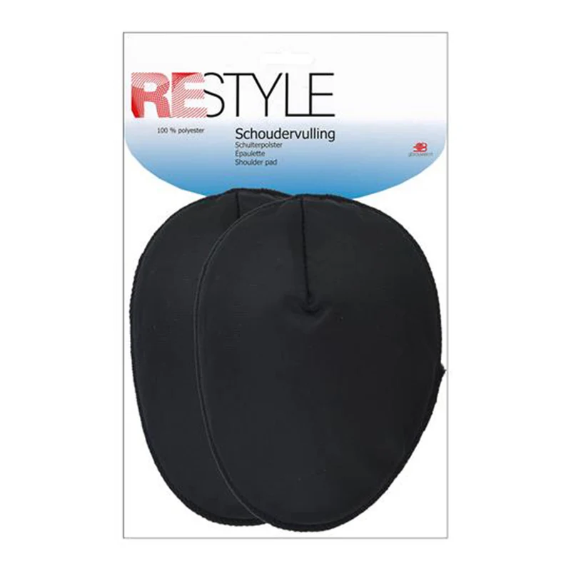 Restyle Schulterpolster Raglan, 15 mm dick, 000, Schwarz