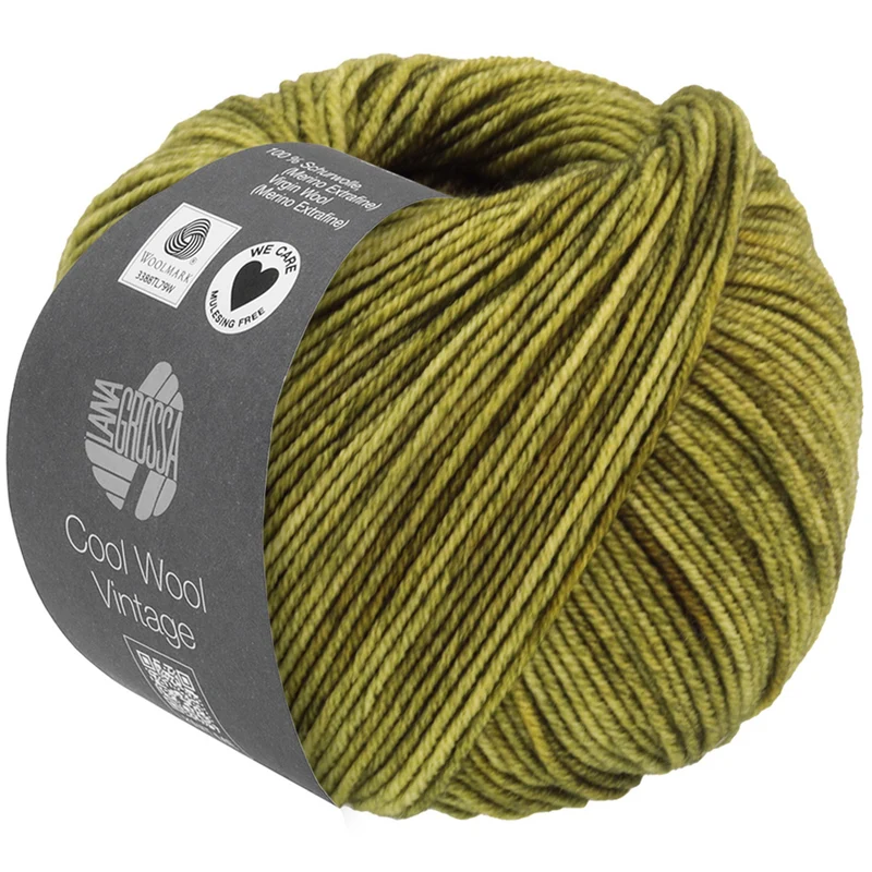 Lana Grossa Cool Wool Vintage 7361 Olivgrün