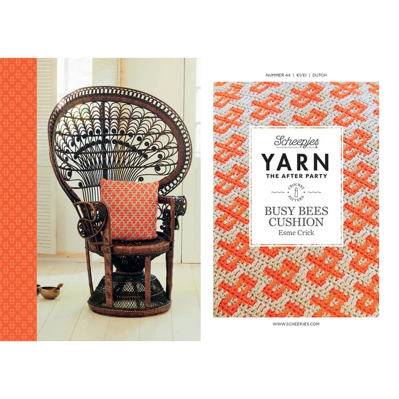 Yarn the Afterparty Nr. 44 – Häkelanleitung für das „Busy Bees“-Kissen