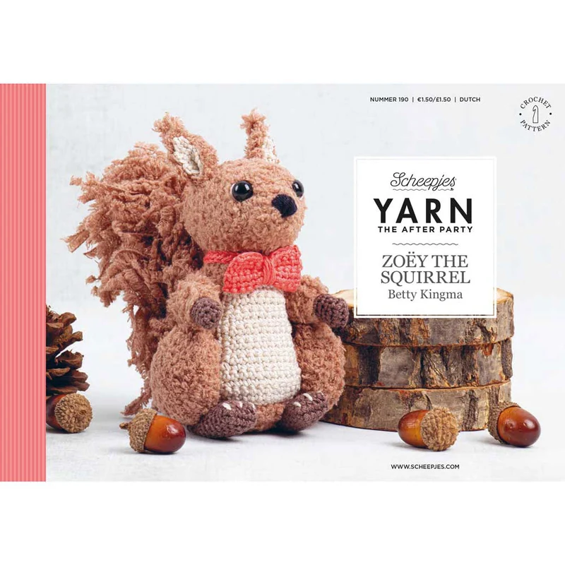 Yarn the Afterparty Nr. 190: Häkelanleitung für Zoey, das Eichhörnchen