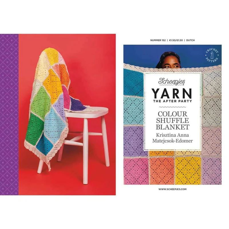 Yarn the Afterparty Nr. 152 – Häkelanleitung für die „Colour Shuffle“-Decke