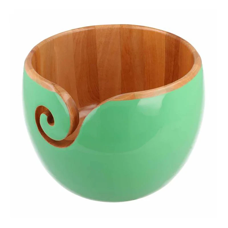 Scheepjes Yarn Bowl, afrikanisches Sandelholz, Grün, 17,5 x 12 cm