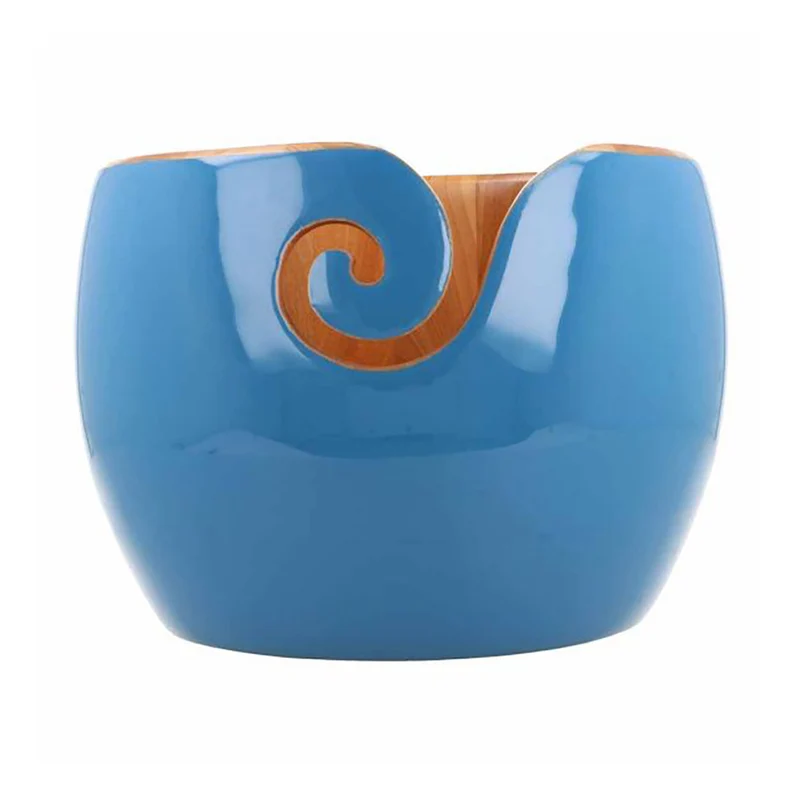 Scheepjes Yarn Bowl „Afrikanisches Sandelholz“ Blau 17,5 x 12 cm