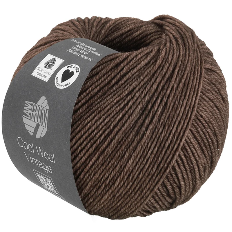 Lana Grossa Cool Wool Vintage 7384 Dunkelbraun
