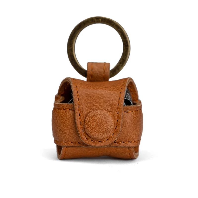 MUUD Malmö Whisky – Handgefertigtes Lederetui für Maßband, 3 x 4 x 2,3 cm