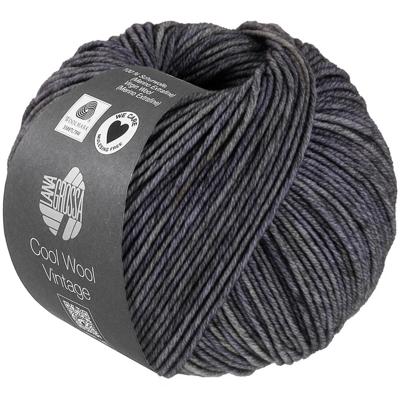 Lana Grossa Cool Wool Vintage 7391 Dunkelgrau