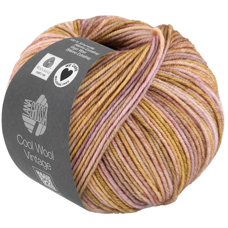 Lana Grossa Cool Wool Vintage 7386 Kamel-Lila