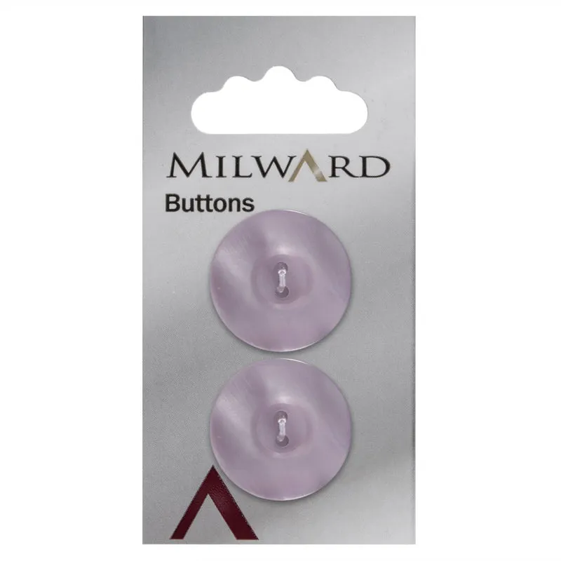 Milward Hellrosa Glänzender Knopf 22 mm (2 Stück)