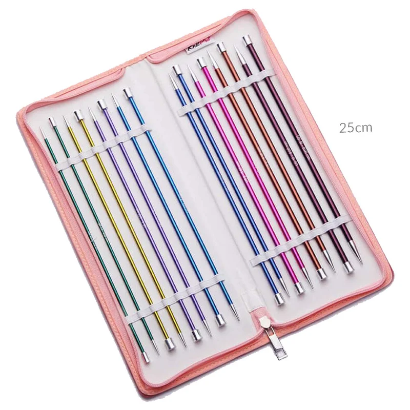 KnitPro Zing Stricknadeln-Set 25 cm, 2,50–6,00 mm