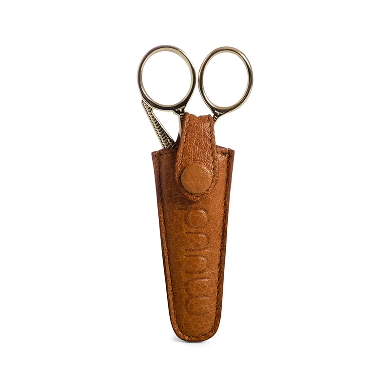 MUUD Espoo Whisky – Handgefertigtes Lederetui für eine Schere, 3,5 x 2 x 8 cm