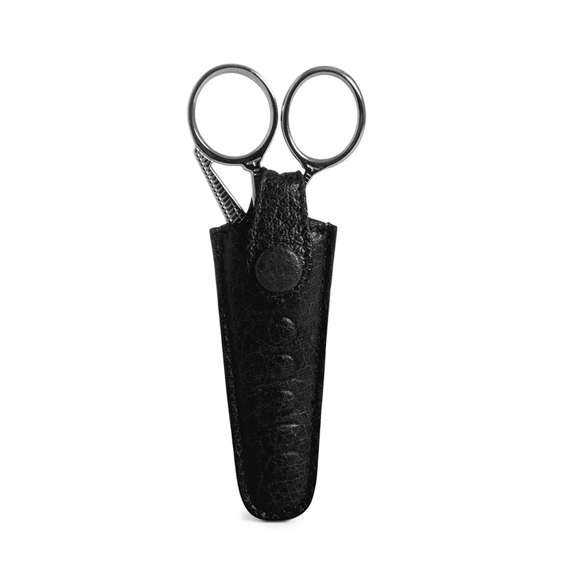 MUUD Espoo Black – Handgefertigtes Lederetui für eine Schere, 3,5 x 2 x 8 cm