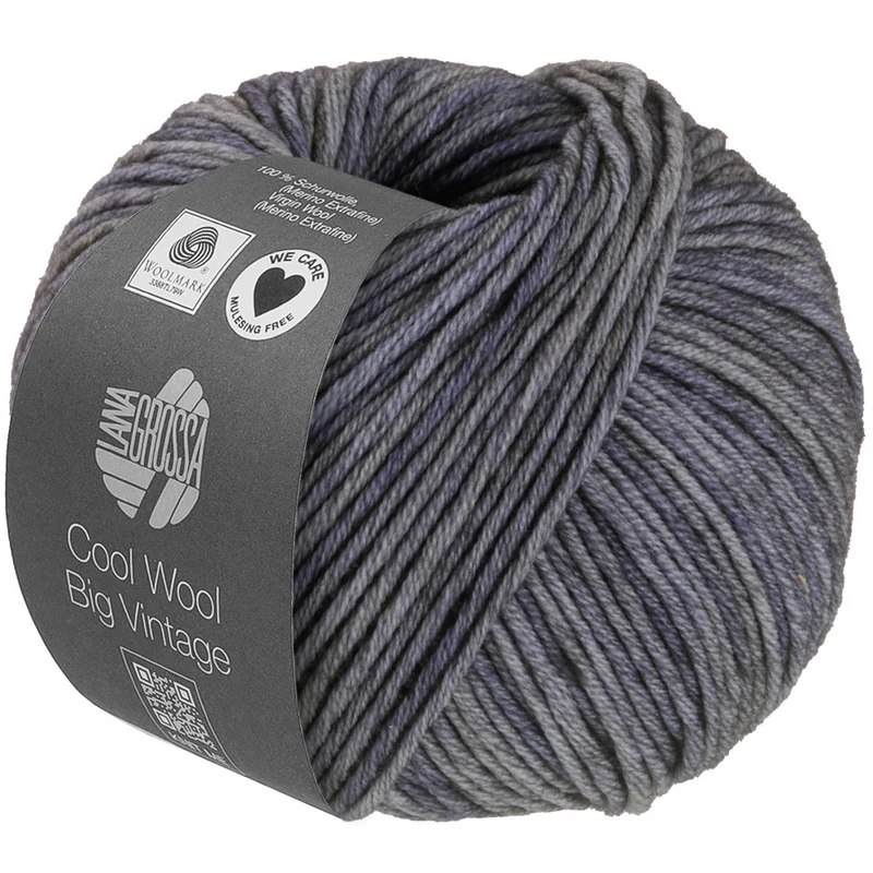 Lana Grossa Cool Wool Big Vintage 7191 Dunkelgrau