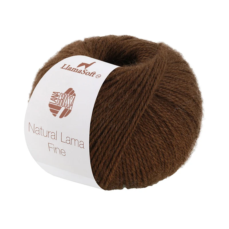 Lana Grossa Natural Lama Fine 113 Schokoladenbraun