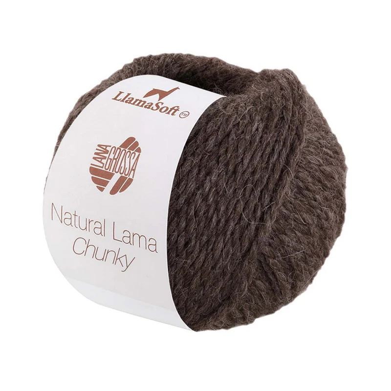 Lana Grossa Natural Lama Chunky 014 Grau-Braun