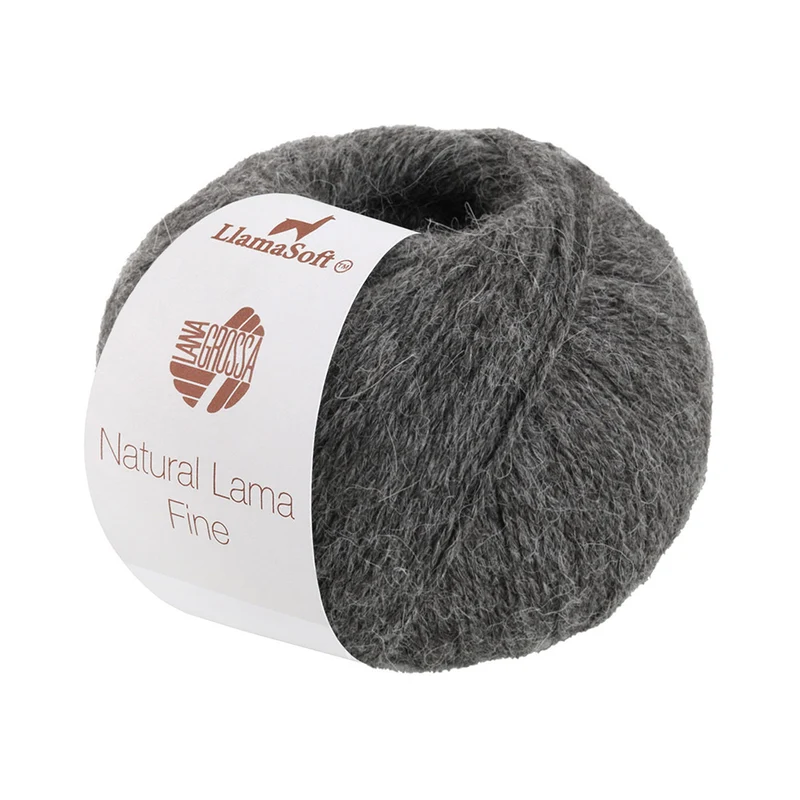 Lana Grossa Natural Lama Fine 114 Grau-Braun