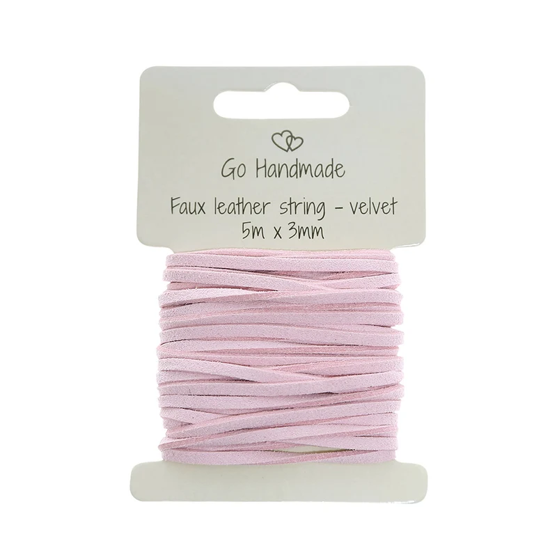 Go Handmade Samtband 5 m x 3 mm 57 Hellrosa