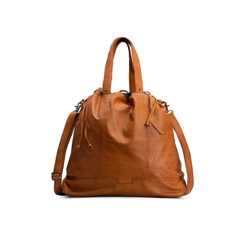 MUUD Lofoten XL Whisky – Handgefertigte Ledertasche für verschiedene Projekte, 42 x 52 x 15 cm