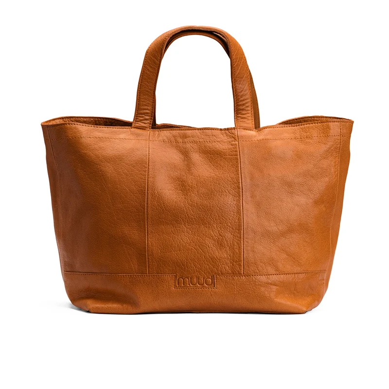 MUUD Hiba Whisky – Handgefertigte Ledertasche mit Staufächern, 27 x 29 cm