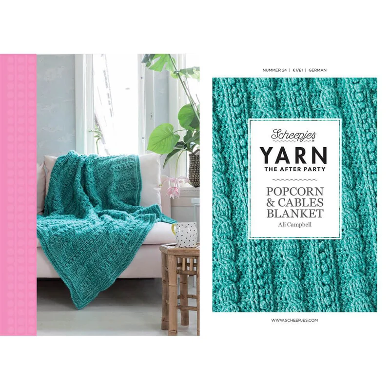 YARN The After Party Nr. 24 Popcorn-Cables-Decke DE
