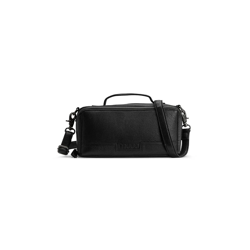 MUUD Cleo Black – Handgefertigte Leder-Umhängetasche 23 x 13 x 11 cm