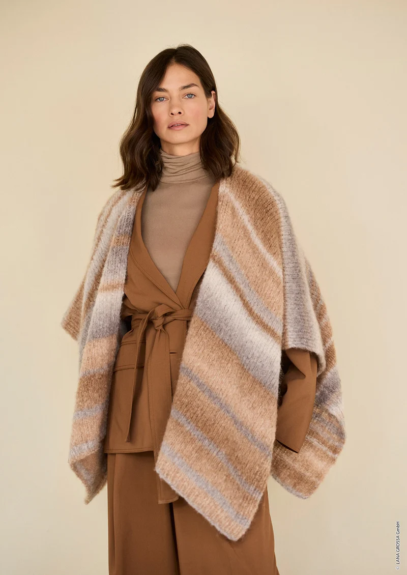 Lana Grossa Gigante 0014 Violett/Violettblau/Moosgrün/Khaki/Ocker