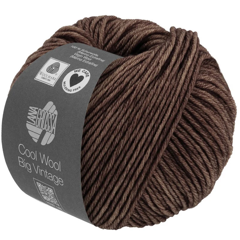 Lana Grossa Cool Wool Vintage Big 7184 Dunkelbraun