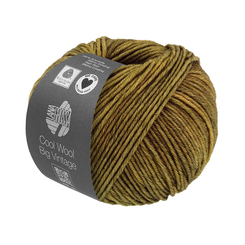 Lana Grossa Cool Wool Big Vintage 7181 Dunkles Olivgrün