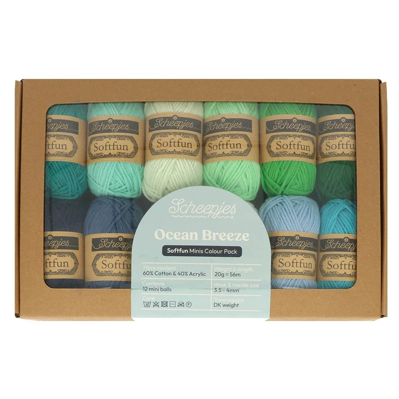 Scheepjes Softfun Colour Pack 12 x 20 g Ocean Breeze