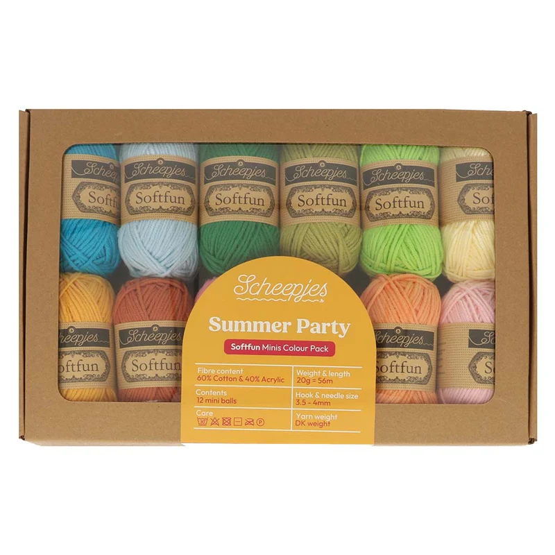 Scheepjes Softfun Colour Pack 12 x 20 g „Summer Party“