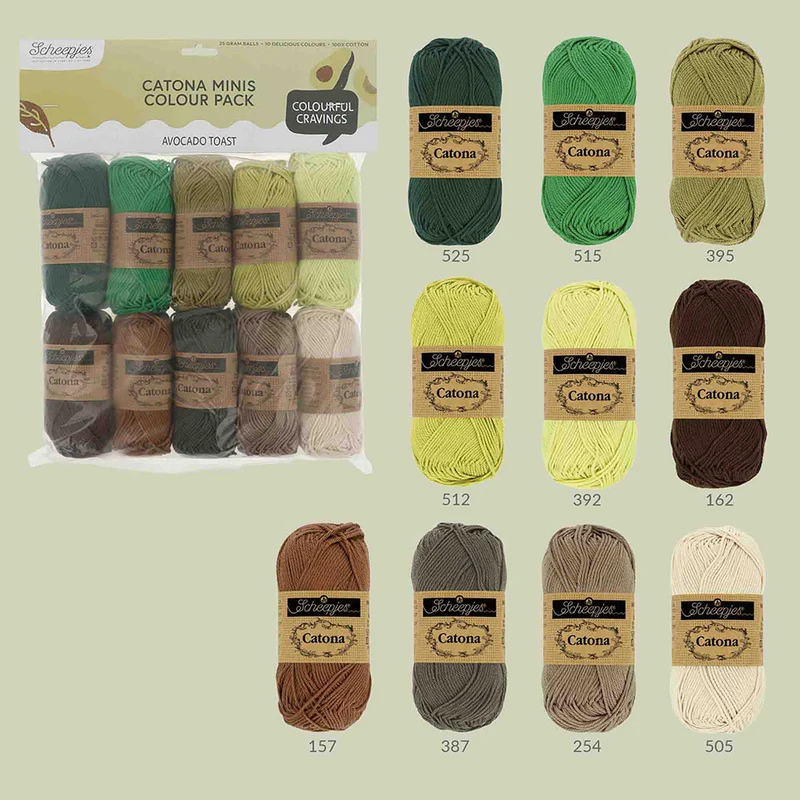 Scheepjes Catona Colour Pack Avocado Toast 10 x 25 g