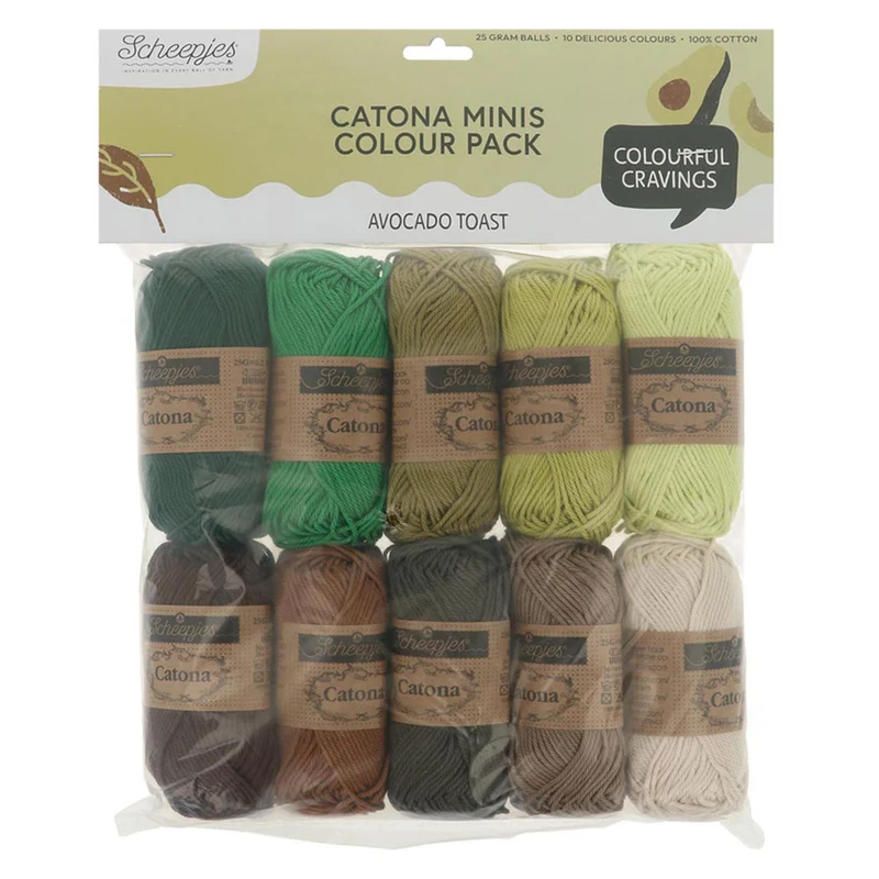 Scheepjes Catona Colour Pack Avocado Toast 10 x 25 g