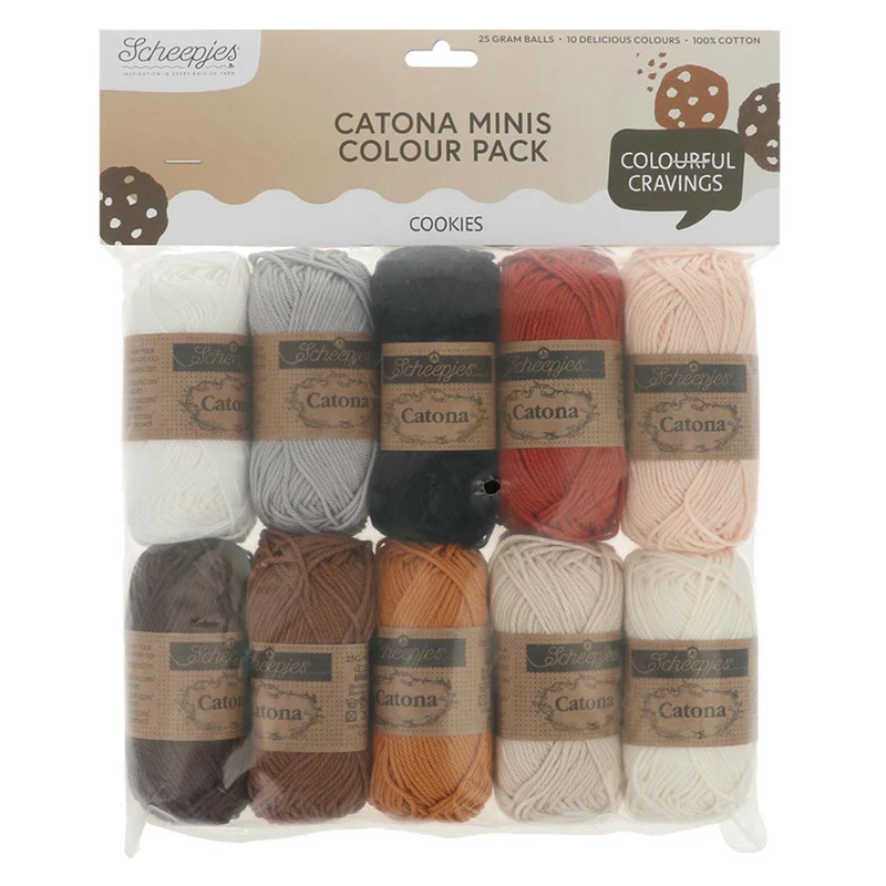 Scheepjes Catona Colour Pack Cookies 10 x 25 g