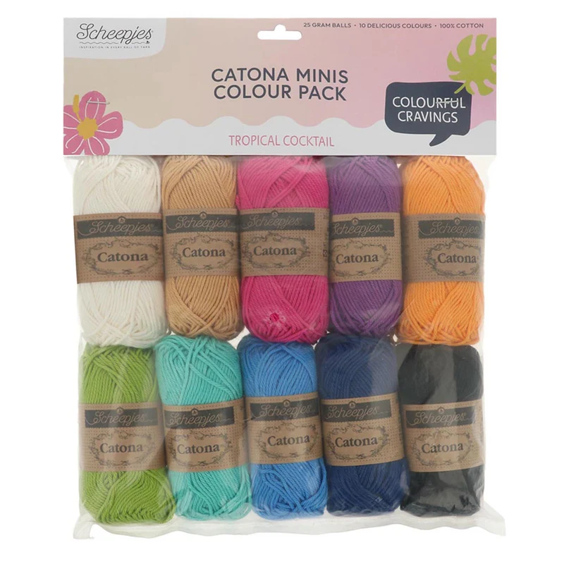 Scheepjes Catona Colour Pack Tropical Cocktail 10 × 25 g