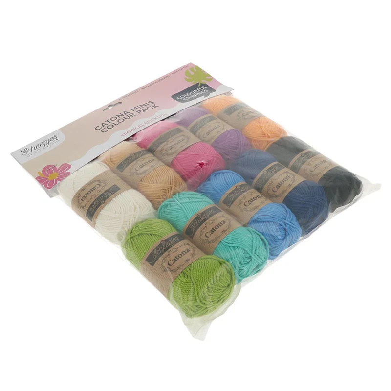 Scheepjes Catona Colour Pack Tropical Cocktail 10 × 25 g