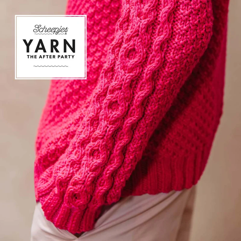 YARN The After Party Nr. 186 Pullover mit Moosmuster und Zopfmuster NL