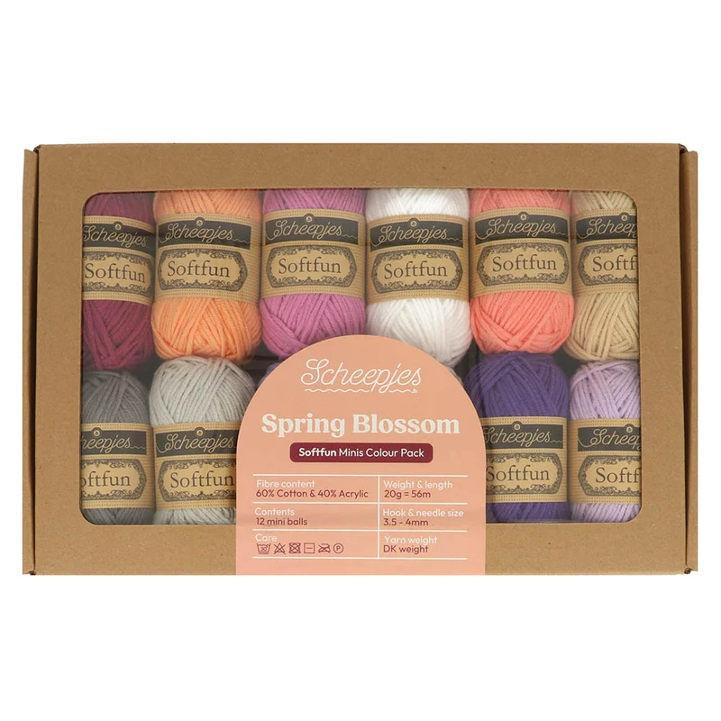 Scheepjes Softfun Colour Pack 12 x 20 g Spring Blossom