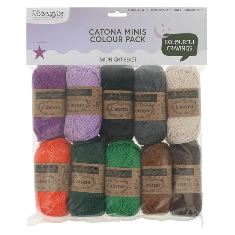 Scheepjes Catona Colour Pack Midnight Feast 10 × 25 g