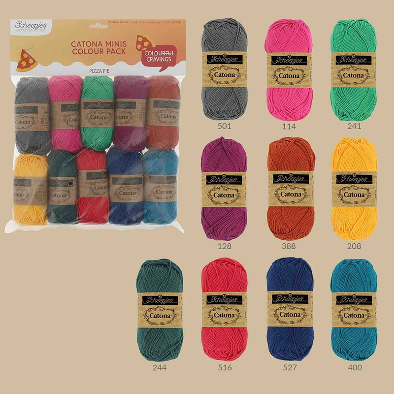 Scheepjes Catona Colour Pack Pizza Pie 10 x 25 g