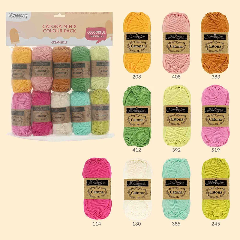Scheepjes Catona Colour Pack Creamsicle 10 x 25 g