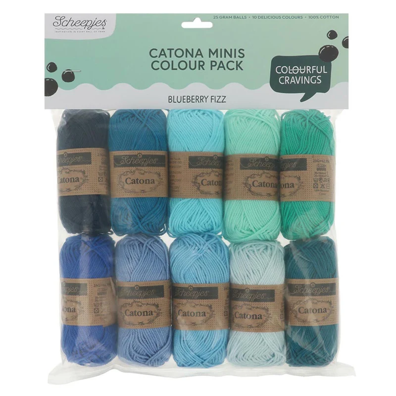 Scheepjes Catona Colour Pack Blueberry Fizz 10 × 25 g