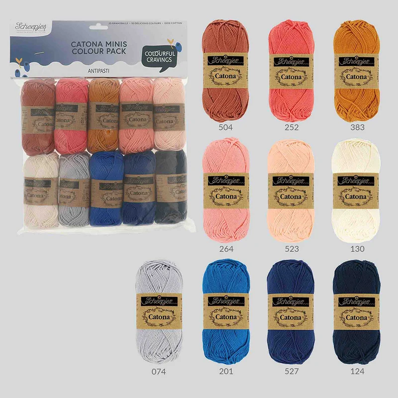 Scheepjes Catona Colour Pack Antipasti 10 × 25 g