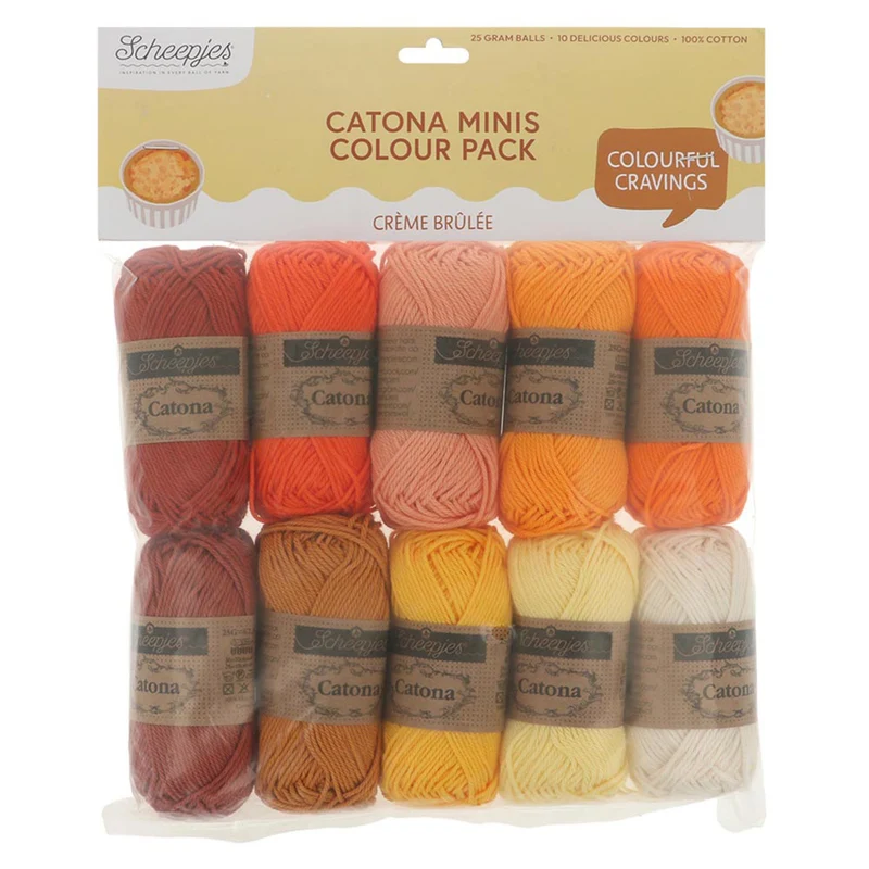 Scheepjes Catona Colour Pack Crème Brûlée 10 x 25 g