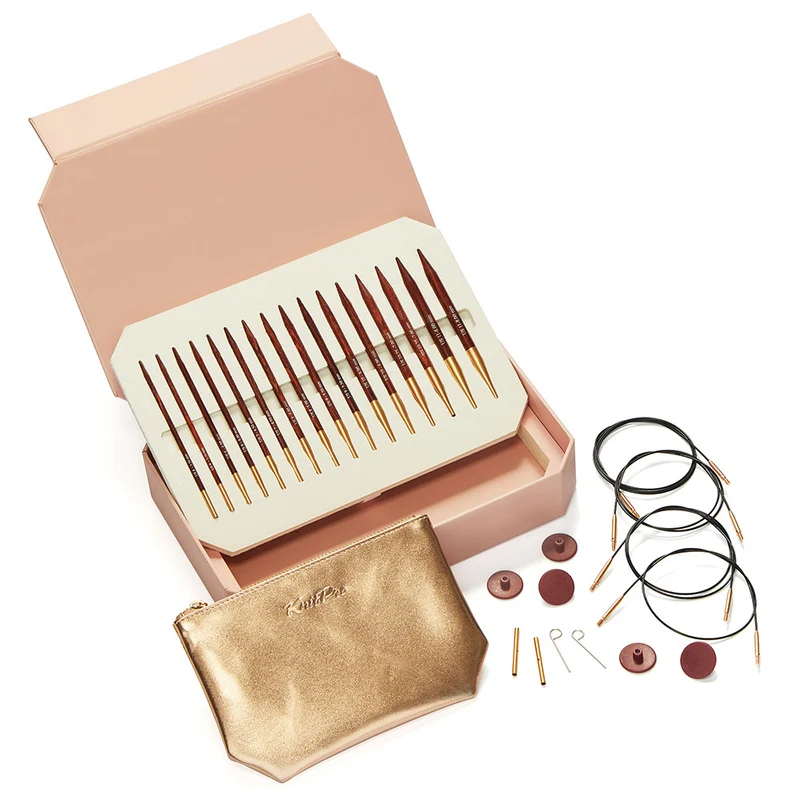 KnitPro Symfonie Rose Deluxe-Set mit austauschbaren Stricknadeln