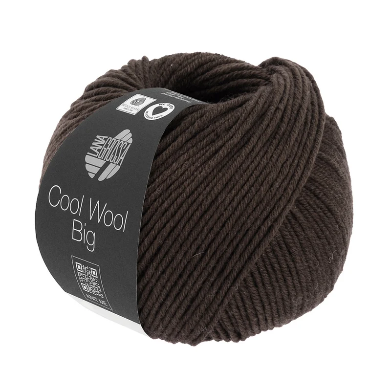 Lana Grossa Cool Wool Big 1020 Schwarzbraun