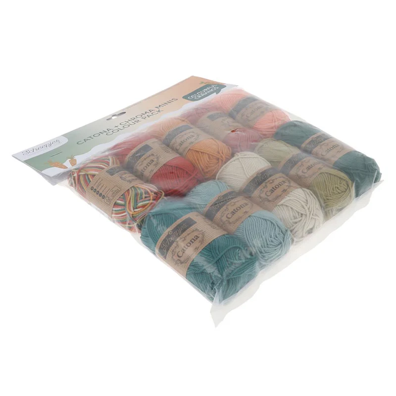 Scheepjes Catona und Chroma Colour Pack „Harvest Tart“, 10 × 25 g